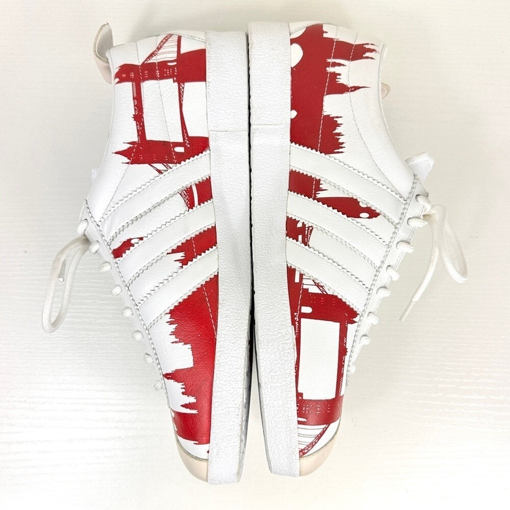 Adidas Originals Gazelle Vintage London Sneakers Size 8.5 Men Red/White - Picture 9 of 12